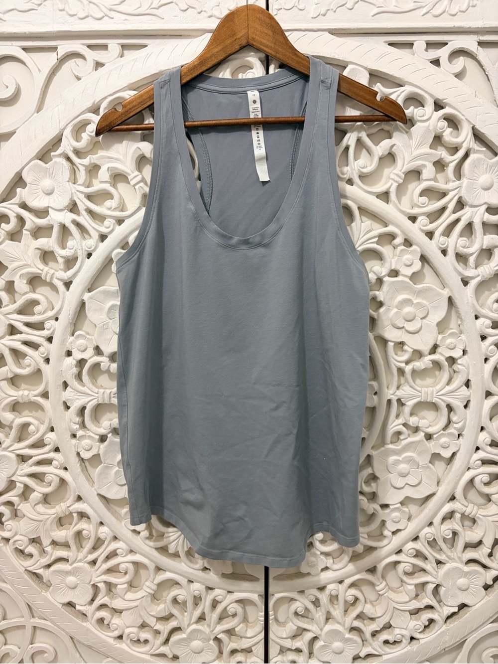 Lululemon Grey Pima Cotton Racerback Tank Top Size 12